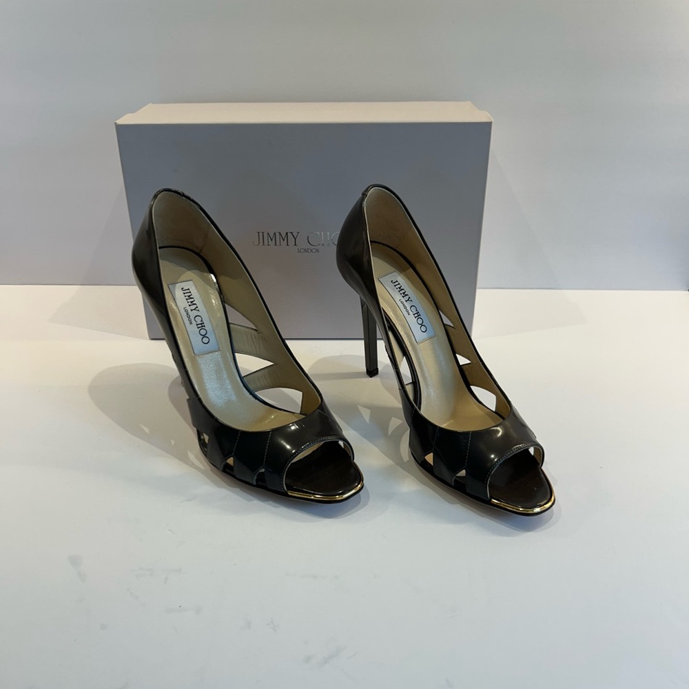 Jimmy Choo  Cutout Peep Toe Heels